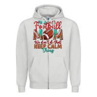 Dove Grey I'm a Football mom we don't do that keep calm Zipper Hoodie - BundleAndBundleShop
