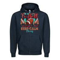 Navy I'm a Football mom we don't do that keep calm Zipper Hoodie - BundleAndBundleShop