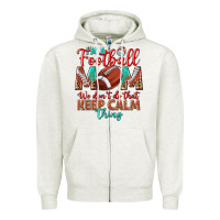 Oatmeal Heather I'm a Football mom we don't do that keep calm Zipper Hoodie - BundleAndBundleShop