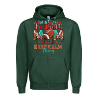 Sports Green I'm a Football mom we don't do that keep calm Zipper Hoodie - BundleAndBundleShop