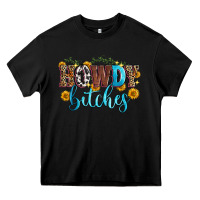 Black howdy bitches Heavy Core Tee - Zillion Design Studio