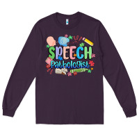 Plum speech pathologist Long Sleeve Tee - MaliasSmallBusiness