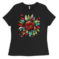 Black Cherry sunflower Ladies Tee - texasbilliewilder