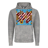 Cloud Rock western star with sunflower seamless pattern Vintage Hoodie - BundleAndBundleShop