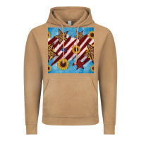 Vintage Camel western star with sunflower seamless pattern Vintage Hoodie - BundleAndBundleShop