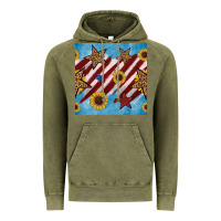 Western Star With Sunflower Seamless Pattern Vintage Hoodie | Teevron
