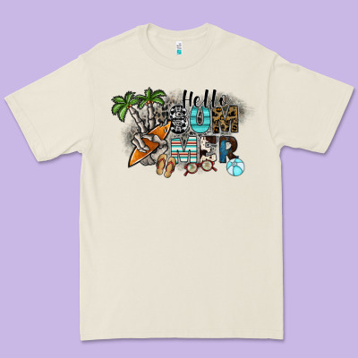 Hello Summer Premium Tee Designed By Sublimationcraftshop