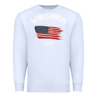 White VIRGINIA U.S.A Premium Sweatshirt - Bettercallsaul