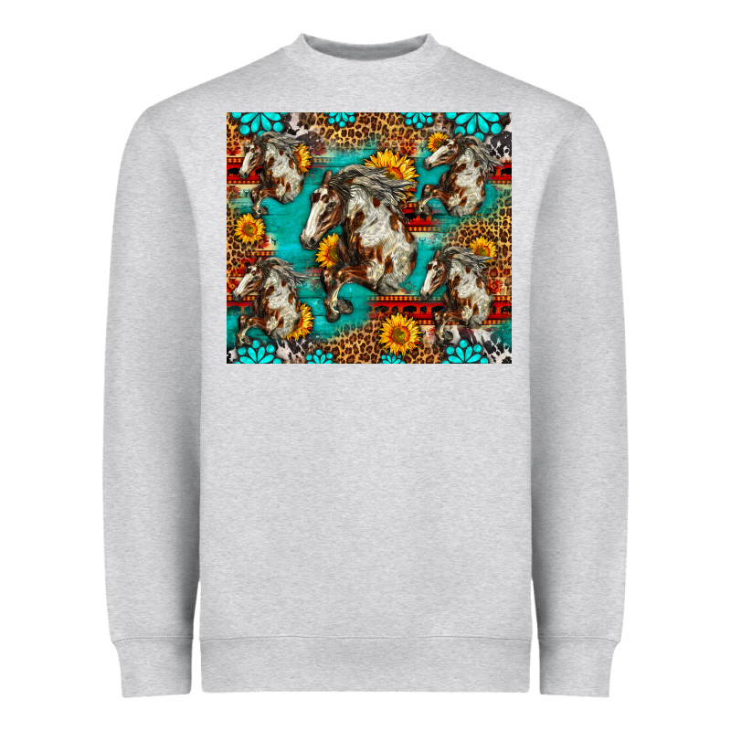 Mustang Horse Western Heavyweight Sweatshirt by LillyAllenDesigns | Teevron