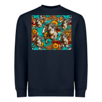 Navy mustang horse western Heavyweight Sweatshirt - LillyAllenDesigns