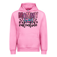Fuchsia Pink mommy is my valentine Urban Hoodie - OliviaCreatesArt