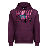 Mauve Wine mommy is my valentine Urban Hoodie - OliviaCreatesArt