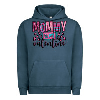 Pigment Midnight Navy mommy is my valentine Urban Hoodie - OliviaCreatesArt