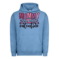 Pigment Pebble Blue mommy is my valentine Urban Hoodie - OliviaCreatesArt