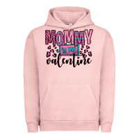 Pigment Salmon mommy is my valentine Urban Hoodie - OliviaCreatesArt