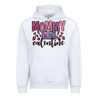 White mommy is my valentine Urban Hoodie - OliviaCreatesArt