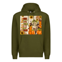 Army Green Fall Hay There Pumpkin Premium Hoodie - texasbilliewilder