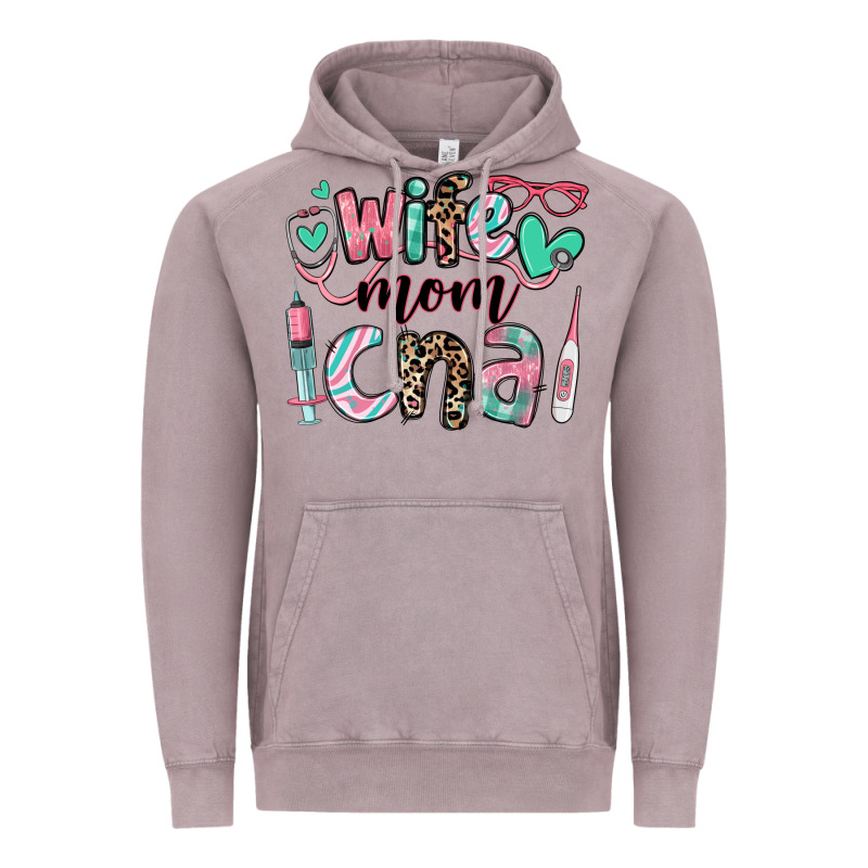 Wife Mom Cna Certified Nursing Assistant Vintage Hoodie by RanaPortraitStore | Teevron