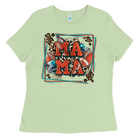 Matcha American football mama with leopard Ladies Tee - Zillion Design Studio