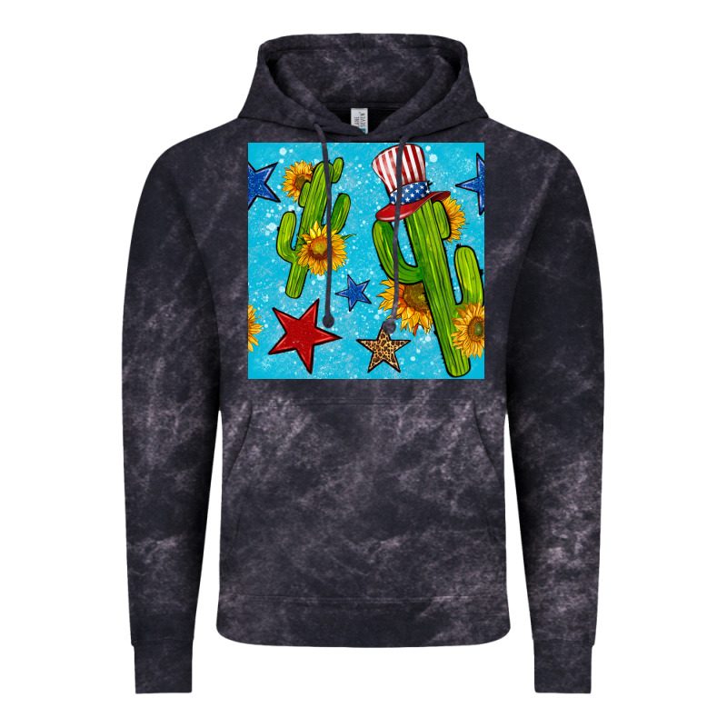 4th Of July Cacti Seamless Pattern Vintage Hoodie by BundleAndBundleShop | Teevron