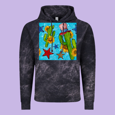 4th Of July Cacti Seamless Pattern Vintage Hoodie Designed By Bundleandbundleshop