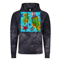 Cloud Black 4th of july cacti seamless pattern Vintage Hoodie - BundleAndBundleShop