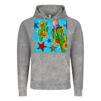 Cloud Rock 4th of july cacti seamless pattern Vintage Hoodie - BundleAndBundleShop