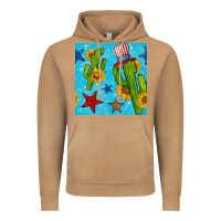 Vintage Camel 4th of july cacti seamless pattern Vintage Hoodie - BundleAndBundleShop