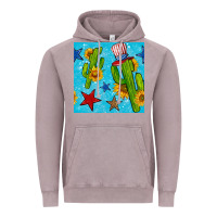 Vintage Zinc 4th of july cacti seamless pattern Vintage Hoodie - BundleAndBundleShop