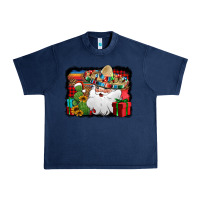 Navy Santa Claus Spanish Christmas Urban Heavy Tee - Jasminsmagicworld
