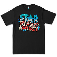 Black Star spangled and sassy 4th of july Premium Tee - CowGirlArtShop