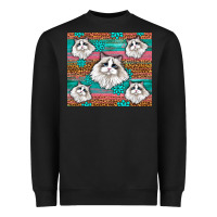 Black Western Ragdoll Cat Heavyweight Sweatshirt - LillyAllenDesigns