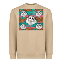 Mushroom Western Ragdoll Cat Heavyweight Sweatshirt - LillyAllenDesigns