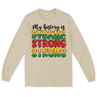 Mushroom my history is strong Long Sleeve Tee - MaliasSmallBusiness