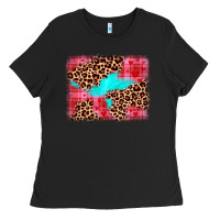 Valentine's Day Leopard Background Ladies Tee | Teevron