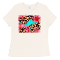 Bone valentine's day leopard background Ladies Tee - JahusDesignShop