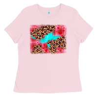 Bubblegum Pink valentine's day leopard background Ladies Tee - JahusDesignShop