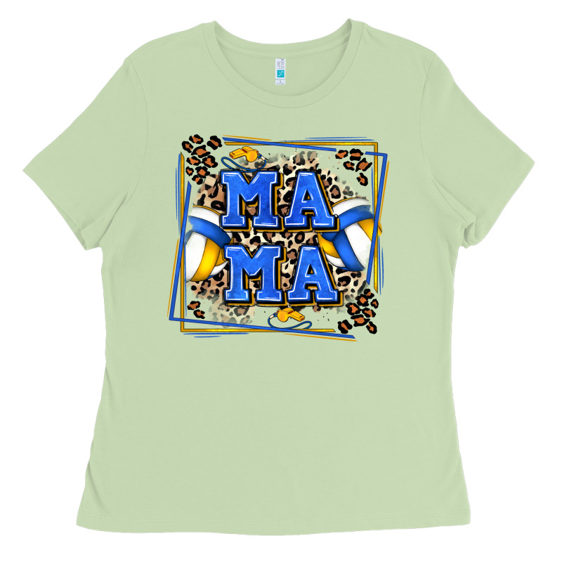 Volleyball Mama With Leopard Ladies Tee by Zillion Design Studio | Teevron