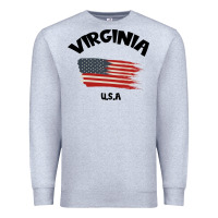 Heather Grey VIRGINIA U.S.A Premium Sweatshirt - Bettercallsaul