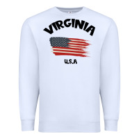 White VIRGINIA U.S.A Premium Sweatshirt - Bettercallsaul