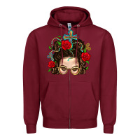 Burgundy Messy Bun Mom Faith And Rose Zipper Hoodie - BundleAndBundleShop