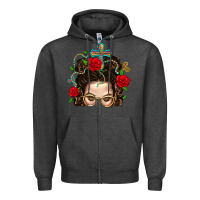 Charcoal Heather Messy Bun Mom Faith And Rose Zipper Hoodie - BundleAndBundleShop