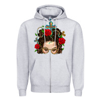Heather Grey Messy Bun Mom Faith And Rose Zipper Hoodie - BundleAndBundleShop
