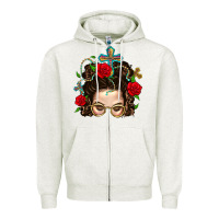 Oatmeal Heather Messy Bun Mom Faith And Rose Zipper Hoodie - BundleAndBundleShop
