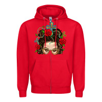 Red Messy Bun Mom Faith And Rose Zipper Hoodie - BundleAndBundleShop