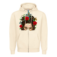 Messy Bun Mom Faith And Rose Zipper Hoodie | Teevron