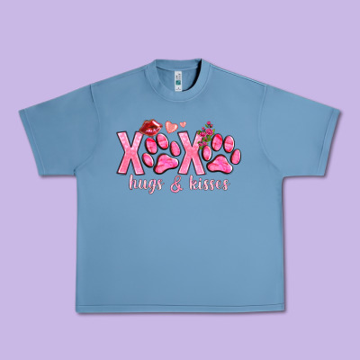 Xoxo Hugs And Kisses Paws Urban Heavy Tee Designed By Nancycooperartshop