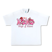 White xoxo hugs and kisses paws Urban Heavy Tee - NancyCooperArtShop