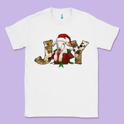 Joy Christmas Lamb Classic Tee Designed By Jasminsmagicworld