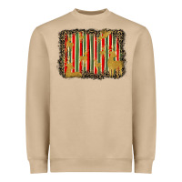 Mushroom christmas reindeers leopard background Heavyweight Sweatshirt - BarkalooDesign
